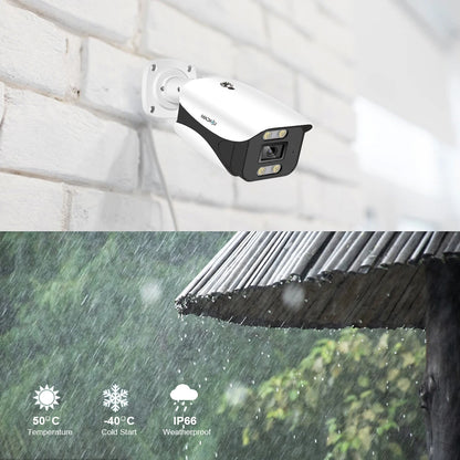 4K Ultra HD Audio Security Camera POE System 8MP Waterproof Outdoor Color Night Vision Video Surveillance NVR Kit Xmeye