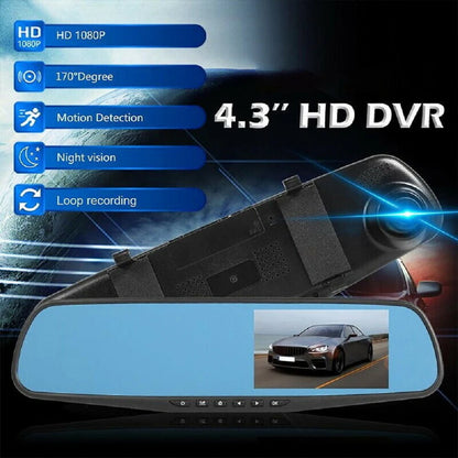 4.3 inch Large Screen Rearview Mirror Tachograph